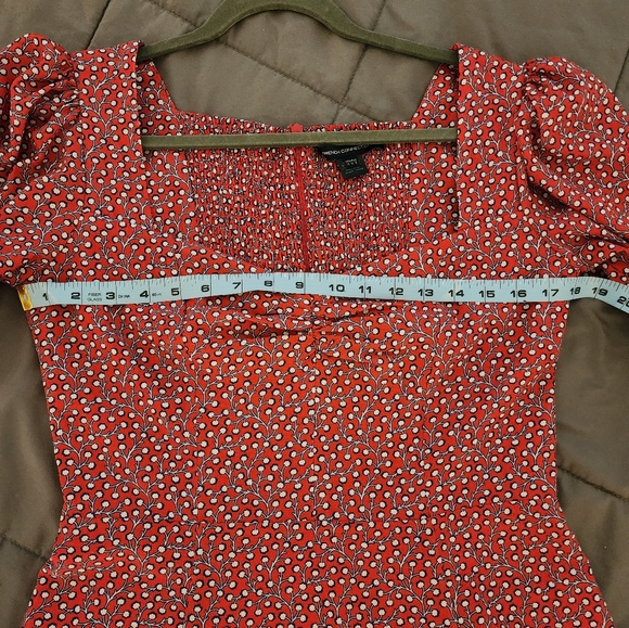 French Connection Elao Drape Puff Sleeve Dress Size 8 - EUC - Picture 9 of 11